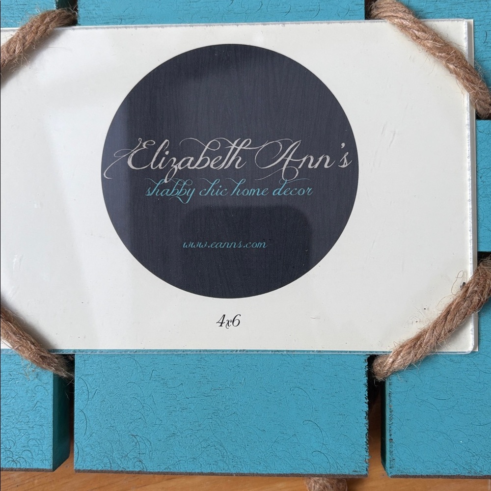Rustic Aqua Blue Picture Frame - Picture 2 of 3